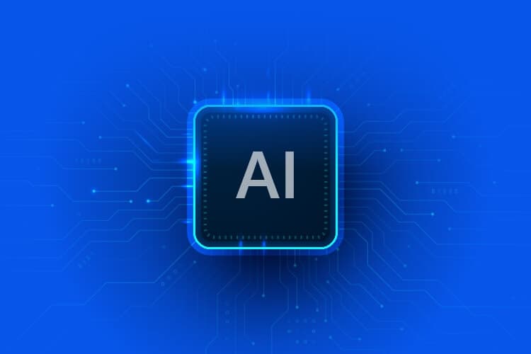 AI microchip illustration